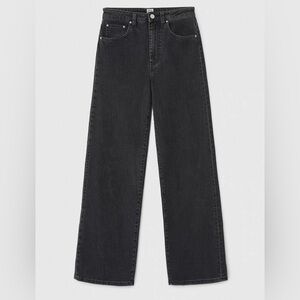 Toteme Black High Waisted Wide Leg Jeans